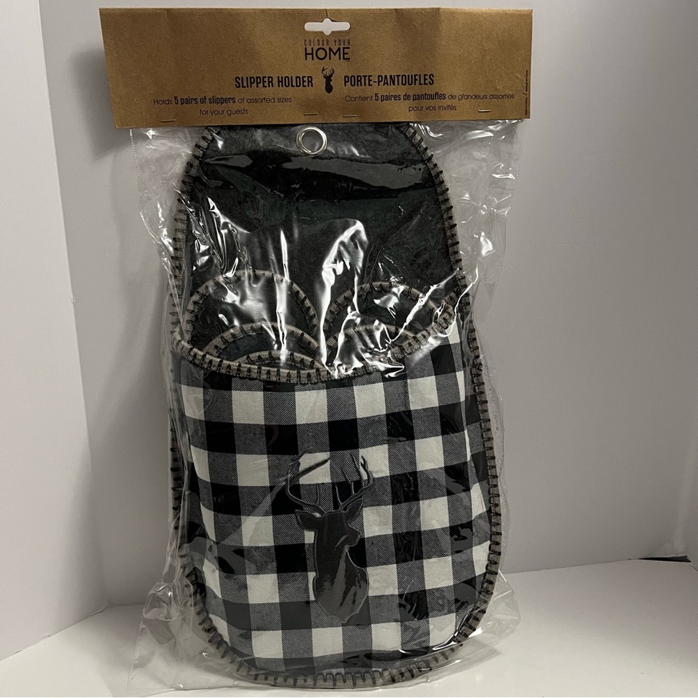 DEER Slipper set COLOUR YOUR HOME Slipper Holder 5 pairs of slippers cottage